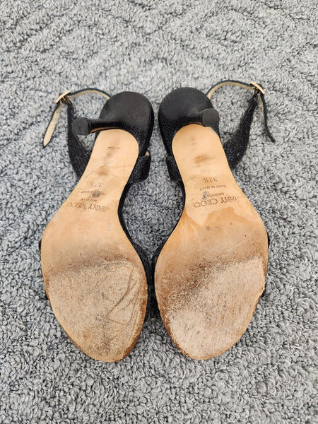 Textured Heeled Sandals Size 37.5