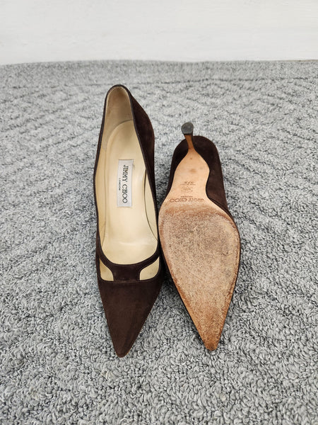Suede Cutout Heels Size 37.5