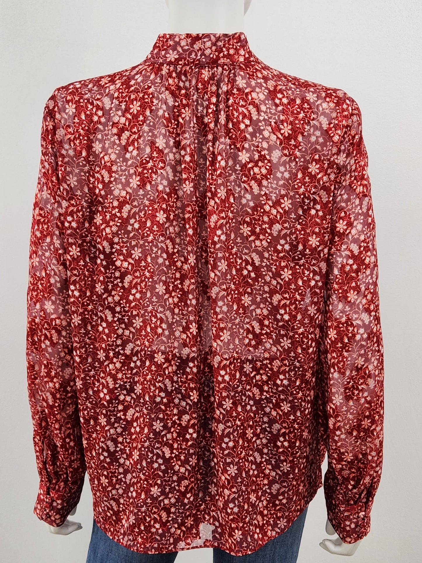 Daphne Medallion Jacquard Blouse Size Large