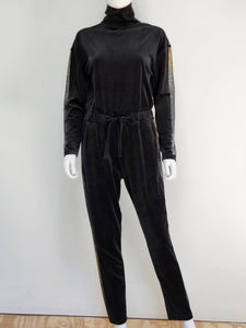 Bling Velour Jumpsuit Size Small