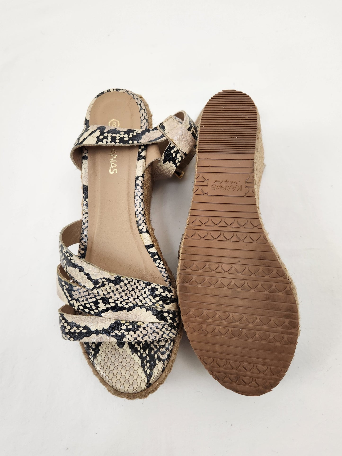 Snakeskin Espadrilles Size 8