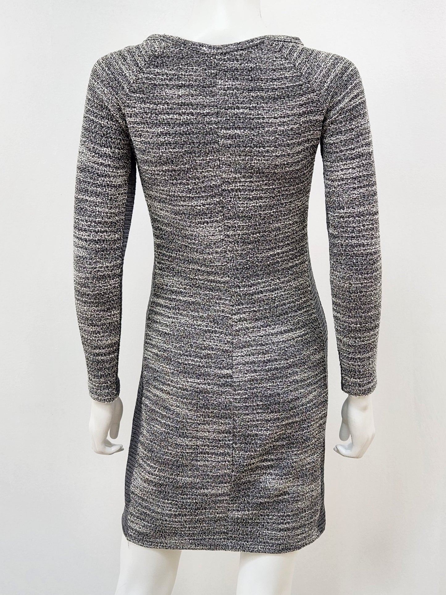 Tweed Long Sleeve Panel Mini Dress Size Small