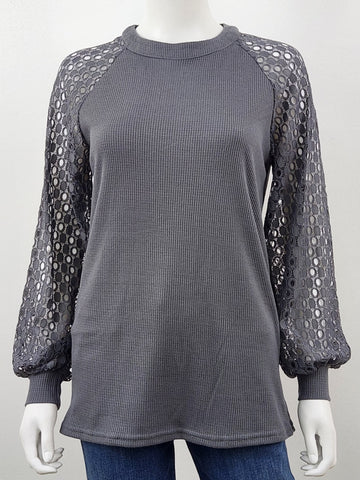 Long Sleeve Lace Top Size Small