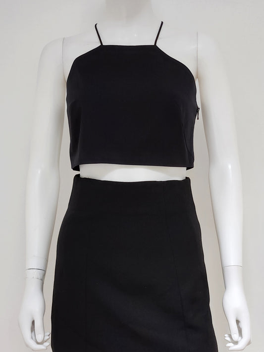 Side Zip Crop Top Size 0