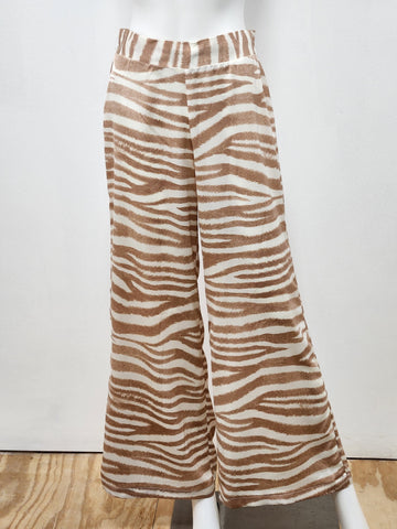 High Waisted Animal Print Trouser Size XS