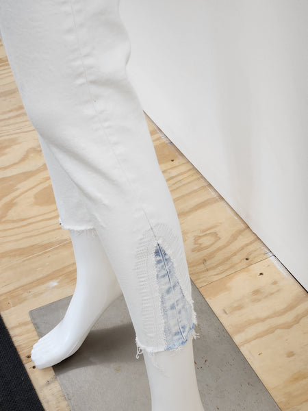 Skinny Jean With Tie Dye Split Detail Size 26