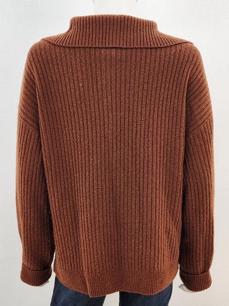 Wool Blend Button Front Sweater Size Medium