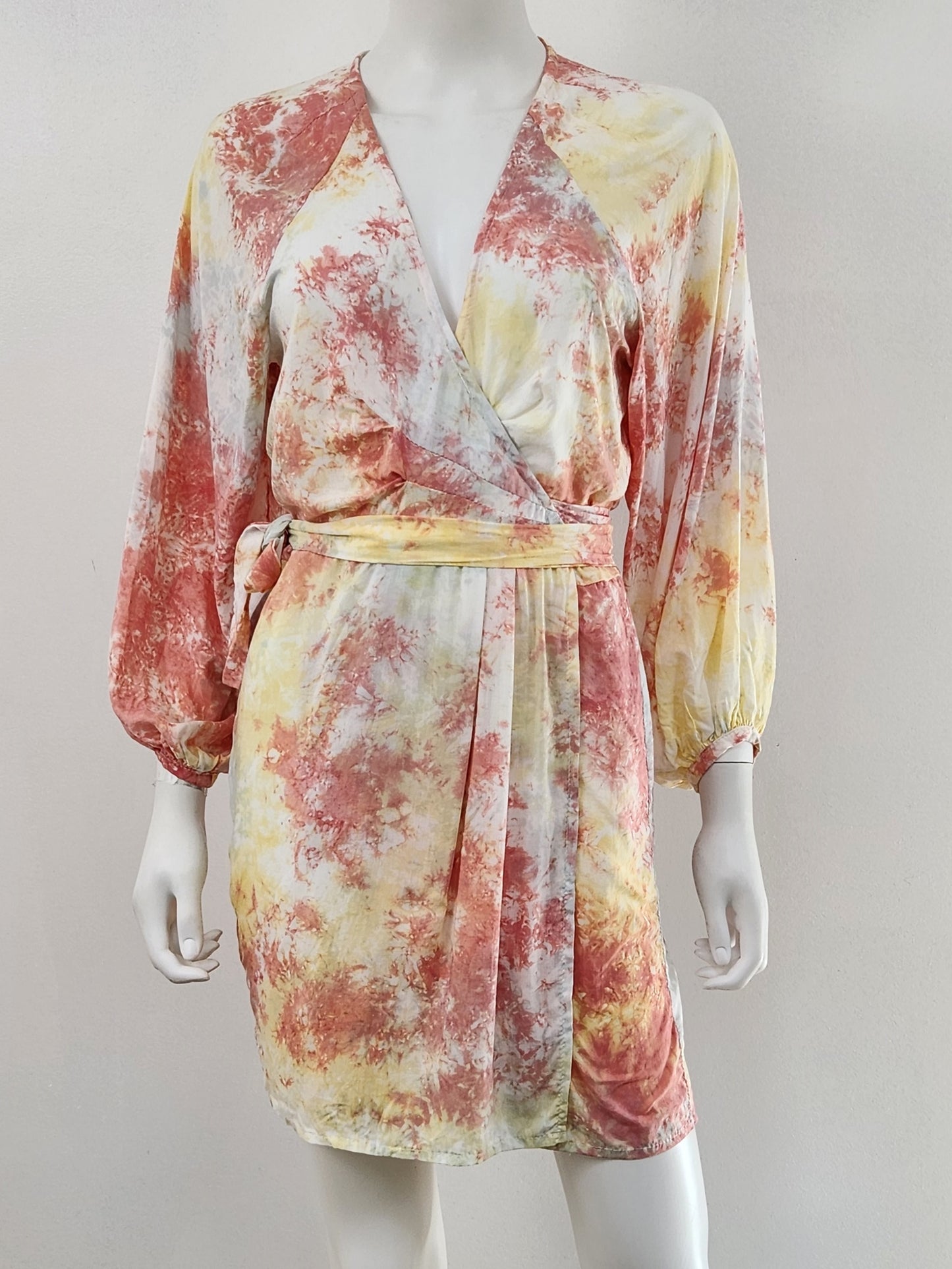 Printed Wrap Dress Size XS