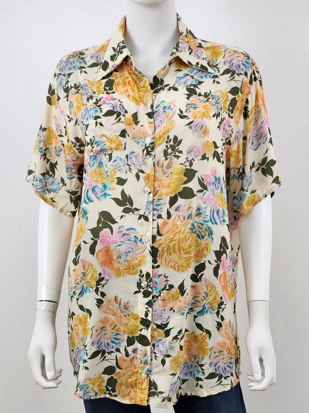 Short Sleeve Floral Blouse Size XS/Small