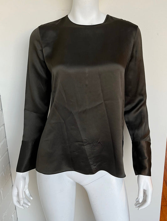 Silk Crewneck Blouse Size 2