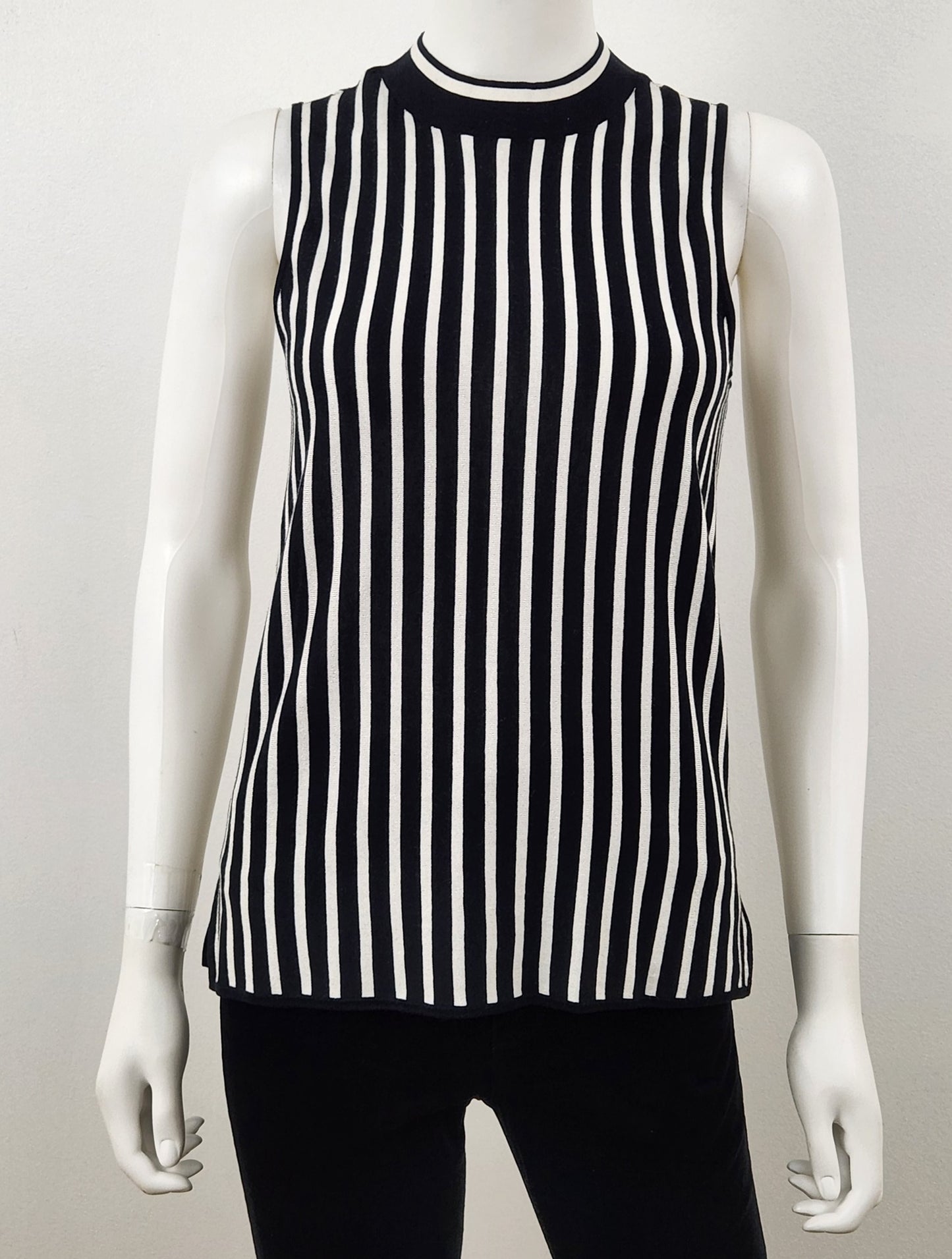 Striped Mock Neck Tank Size Small