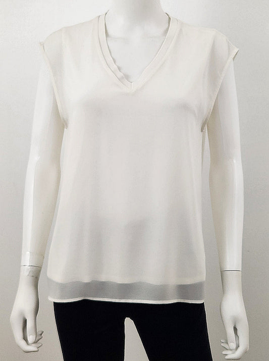 V Neck Sleeveless Blouse Size Small