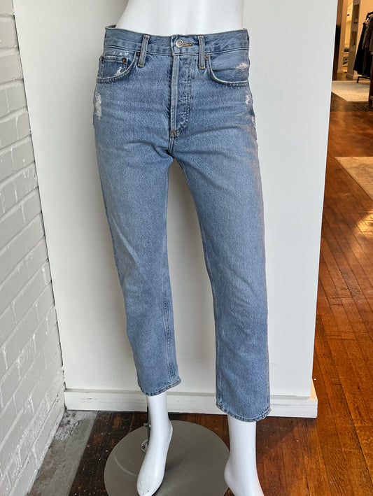 Parker Mid Rise Straight Leg Jeans Size 23