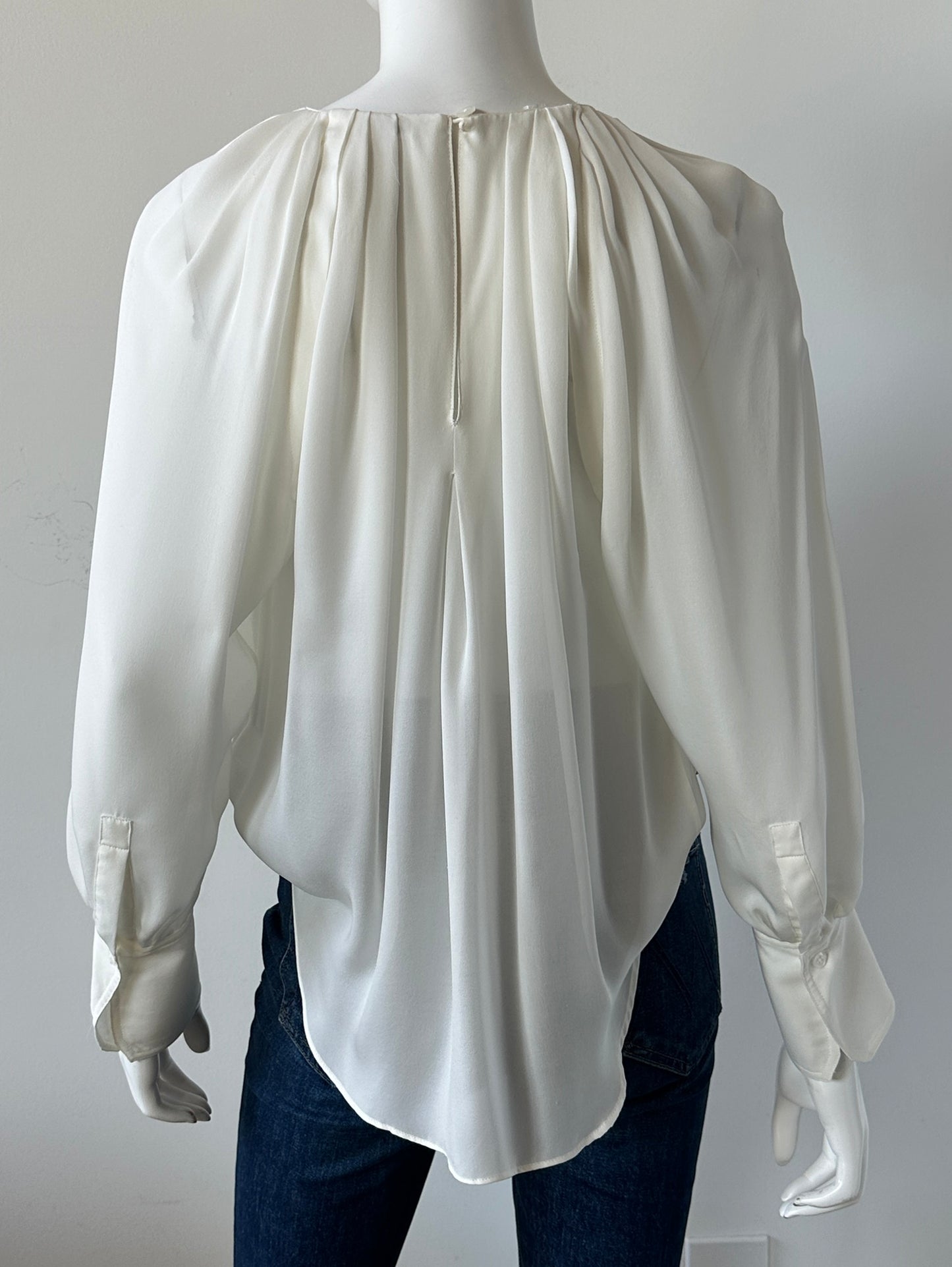 Astrid Sheer Silk Blouse Size 0