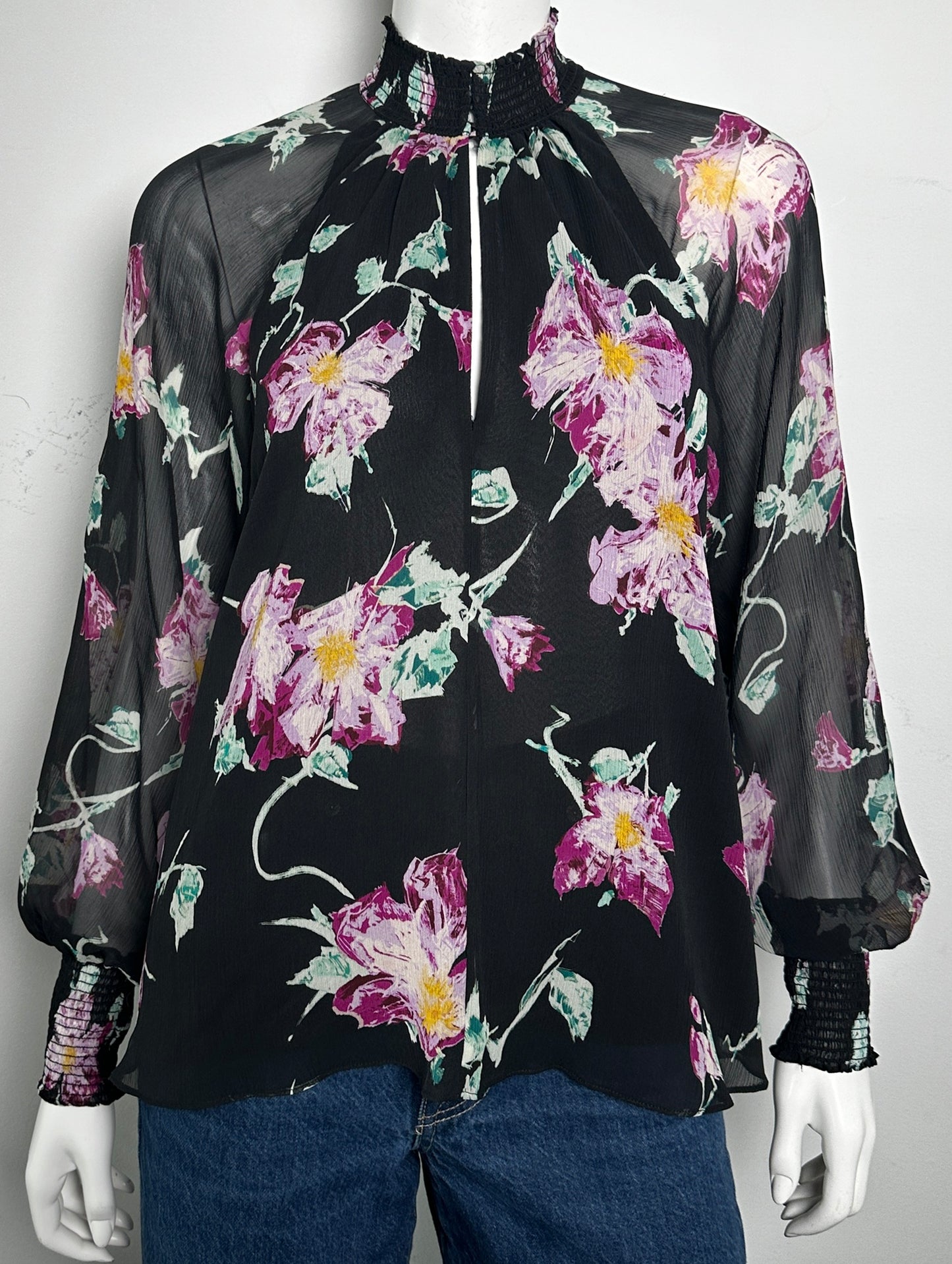 Venetia Silk Floral Blouse Size 2