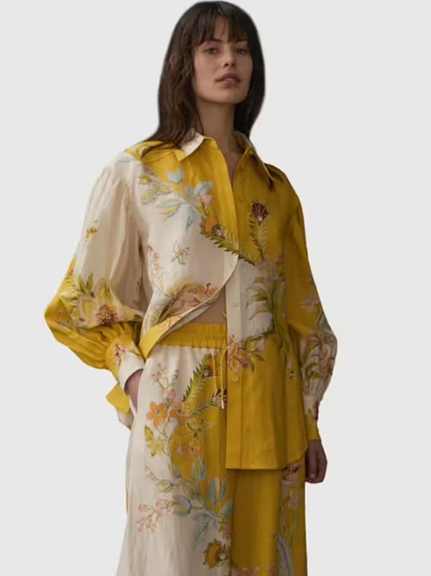 Ira Linen Floral Top Size 2