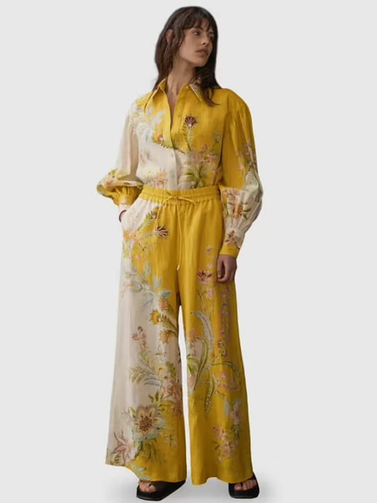 Ira Linen Floral Pants Size 0