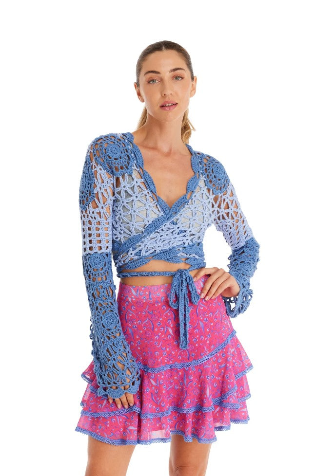 Crochet Wrap Top Size Small/Medium