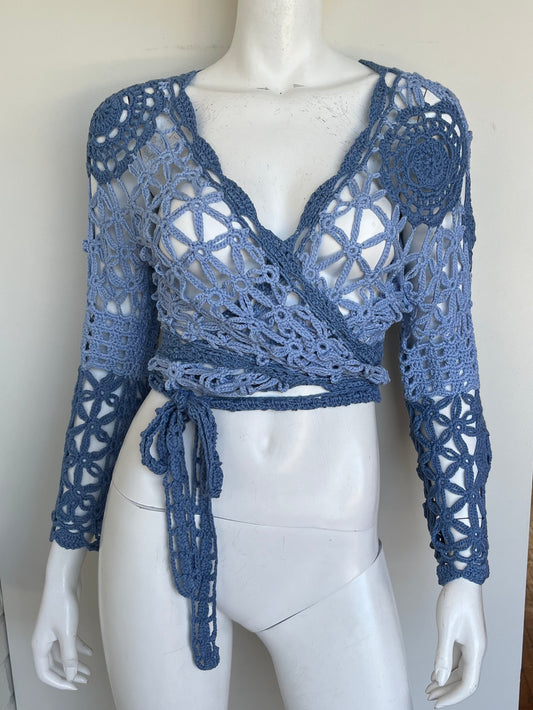 Crochet Wrap Top Size Small/Medium