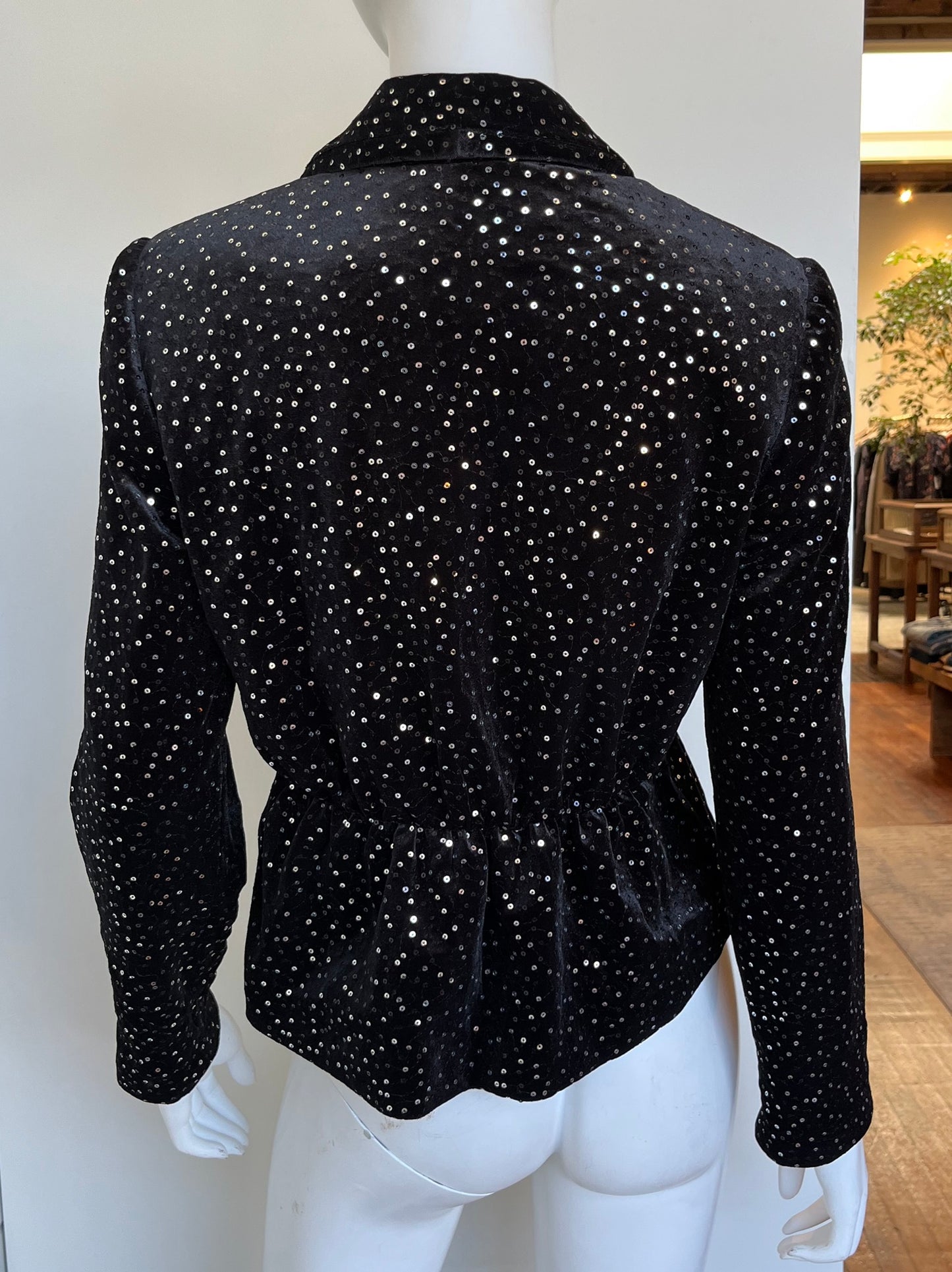 Velvet Sequin Blazer Size 4