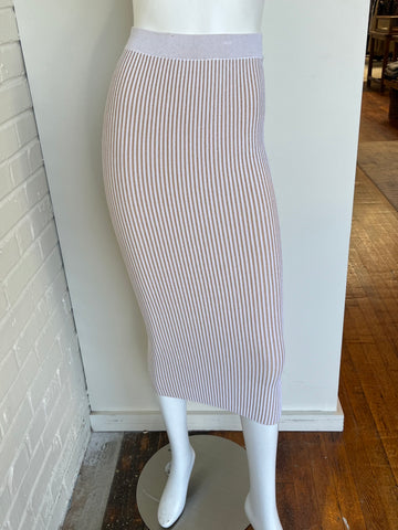 Ribbed Elastic Waist Midi Skirt Size XS