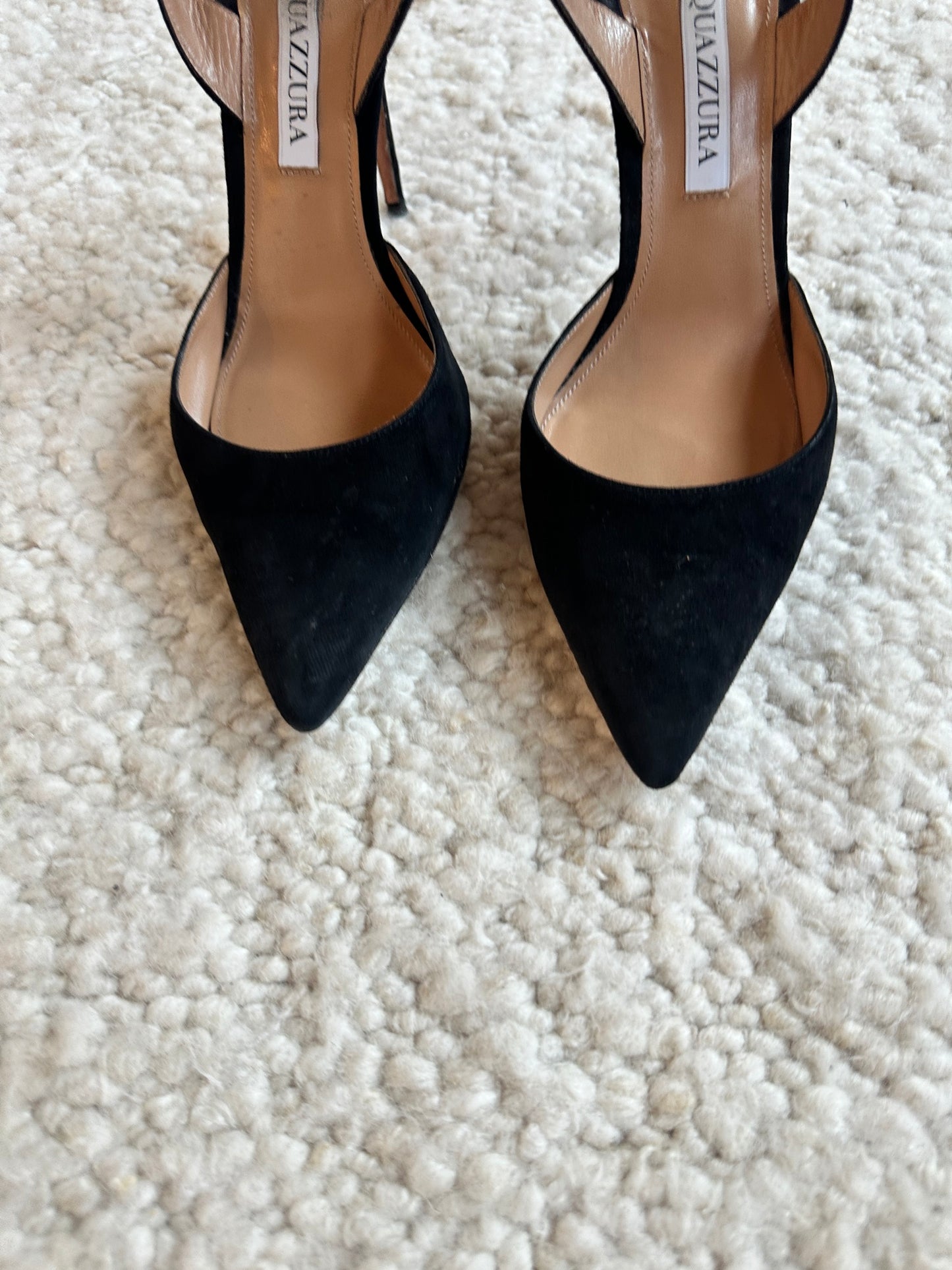 So Nude Suede Slingback Pumps Size 37