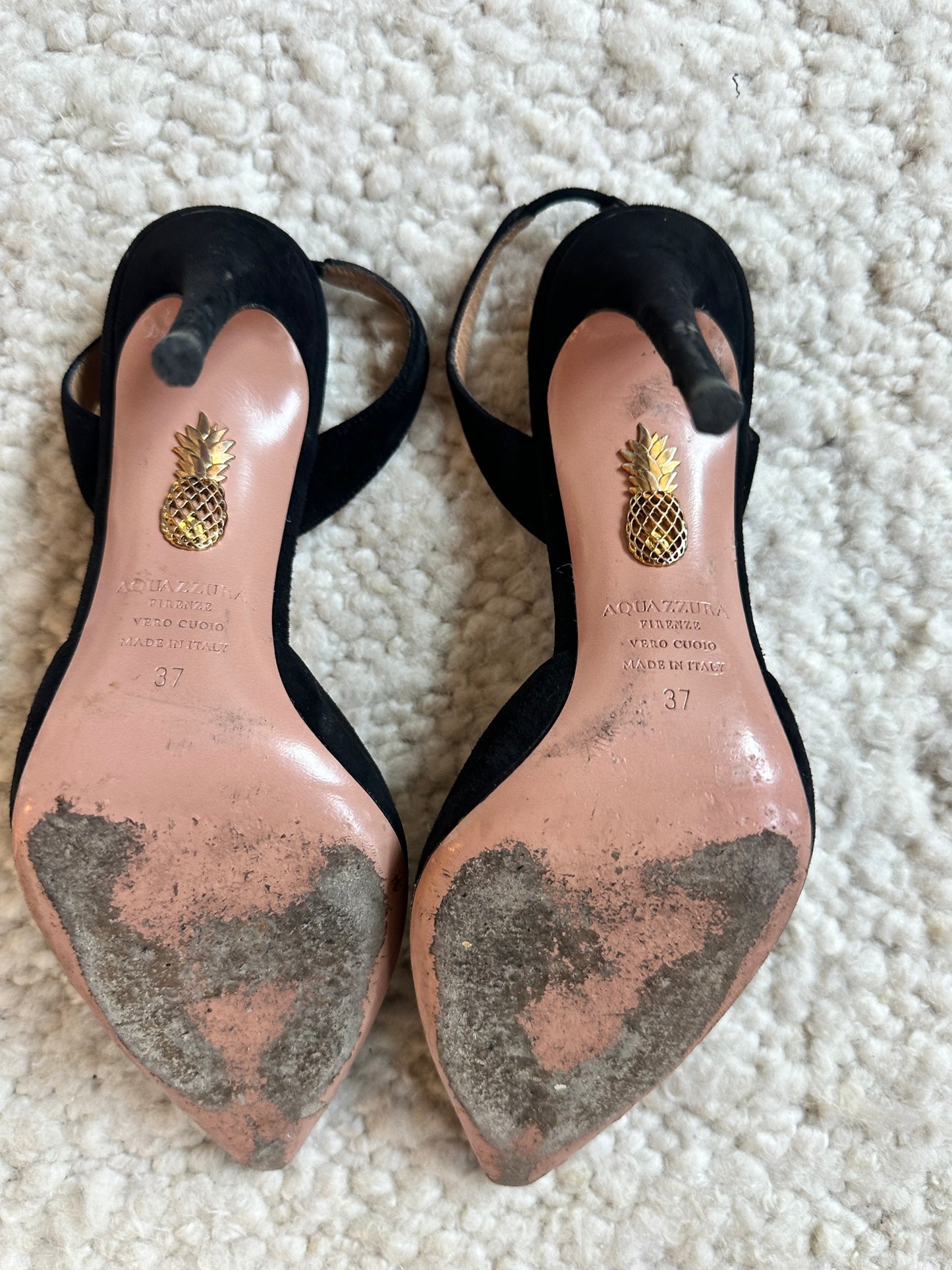 So Nude Suede Slingback Pumps Size 37