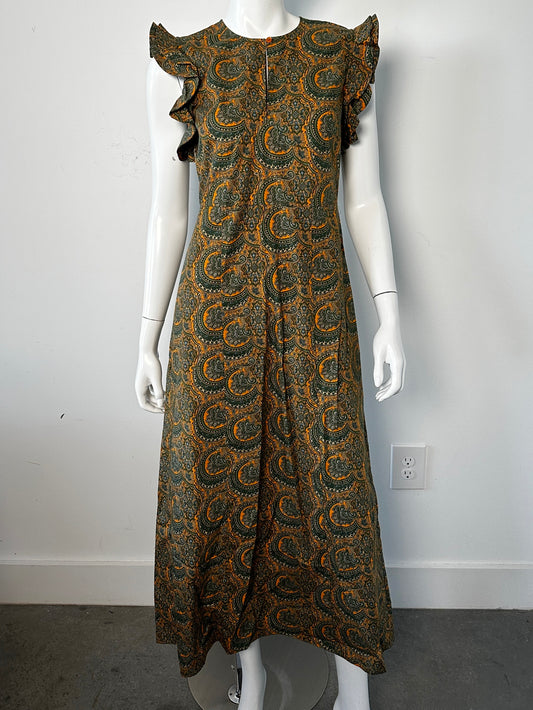 Paisley Print Long Dress Size Small
