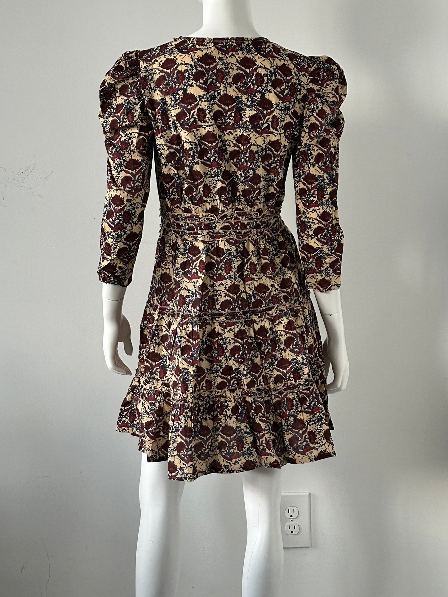 Alaia Printed Cotton Dress Size XS NWT