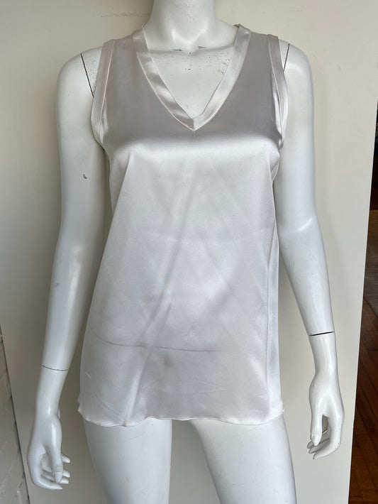 Silk V Neck Tank Size Medium