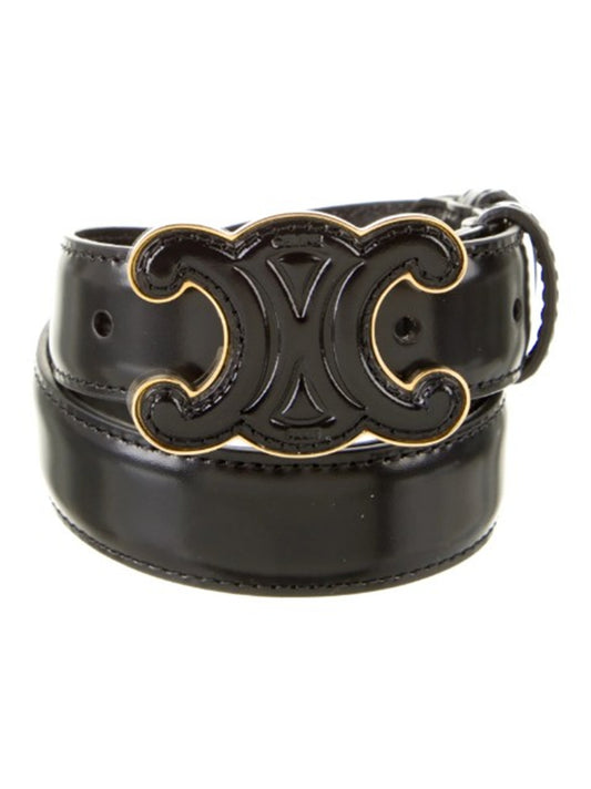 Triomphe Logo Leather Belt Size XS