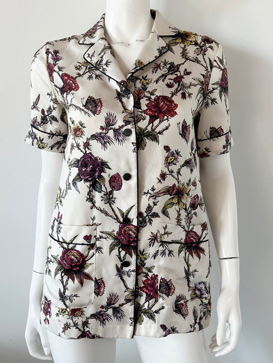 Chez Moi Short Sleeve Blouse Size 2
