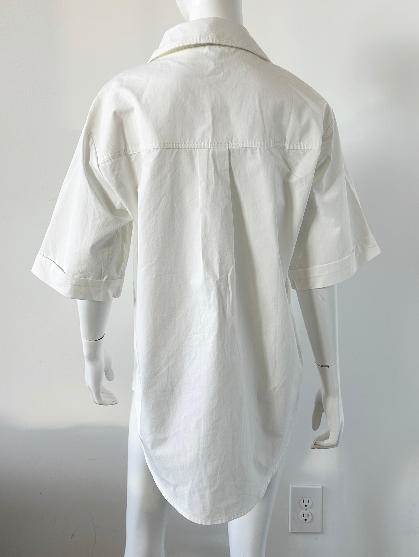 Maxie White Cotton Shirt Size 2 NWT