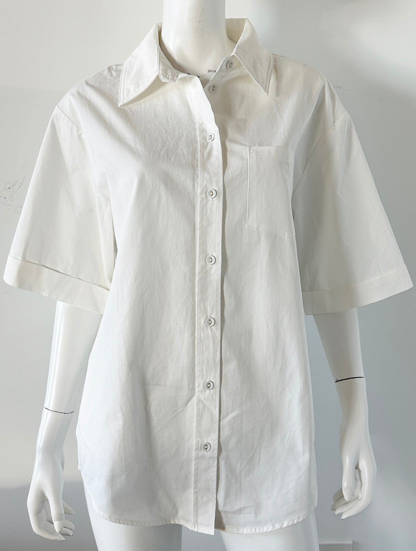 Maxie White Cotton Shirt Size 2 NWT