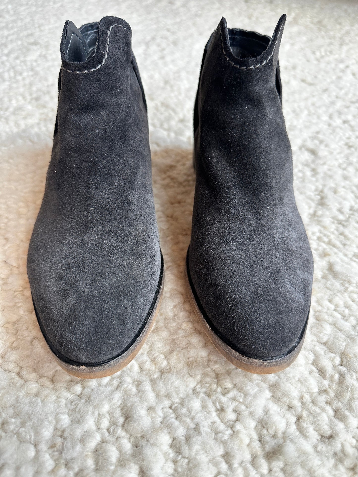 Trist Black Suede Booties Size 7