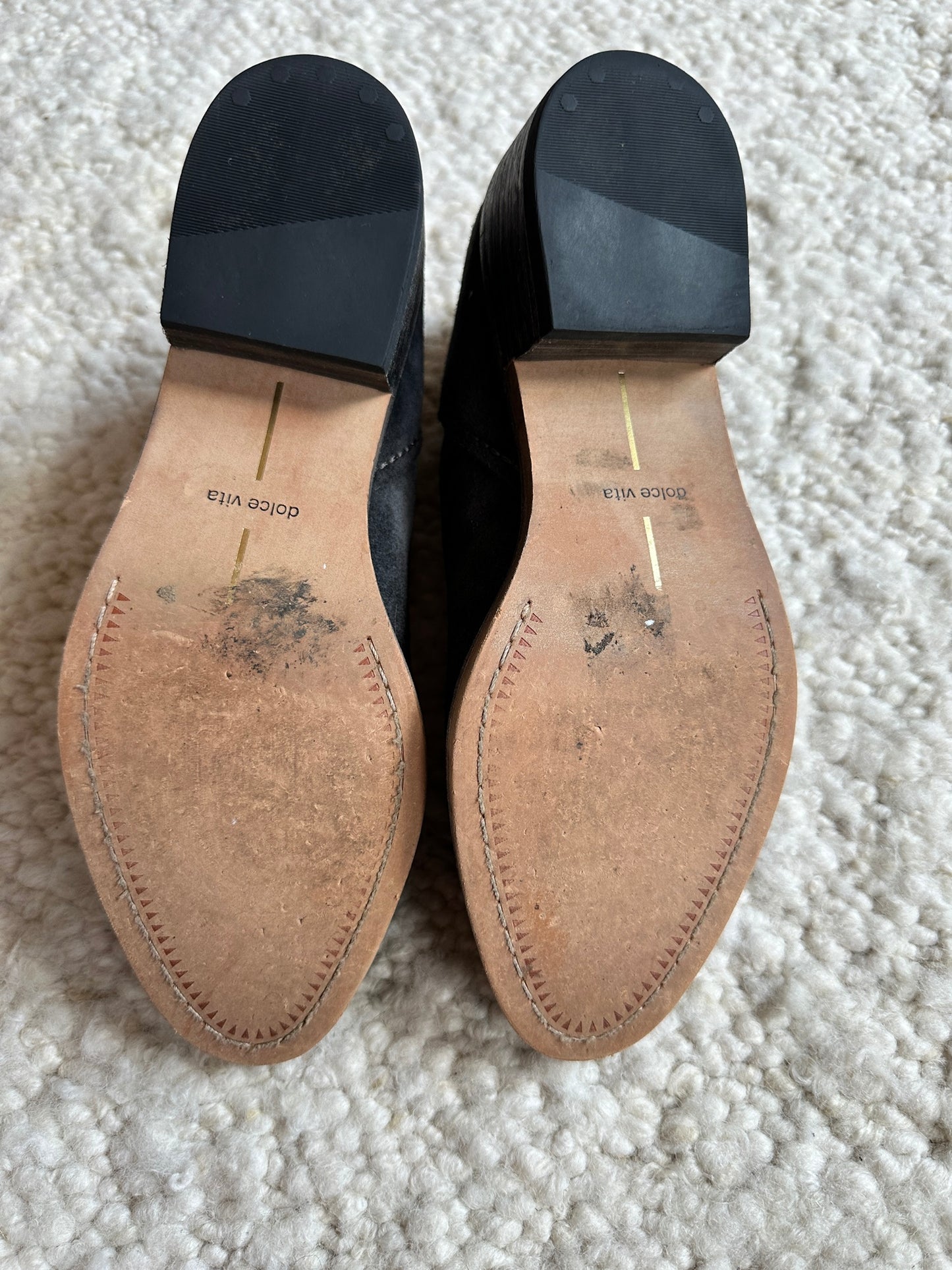 Trist Black Suede Booties Size 7