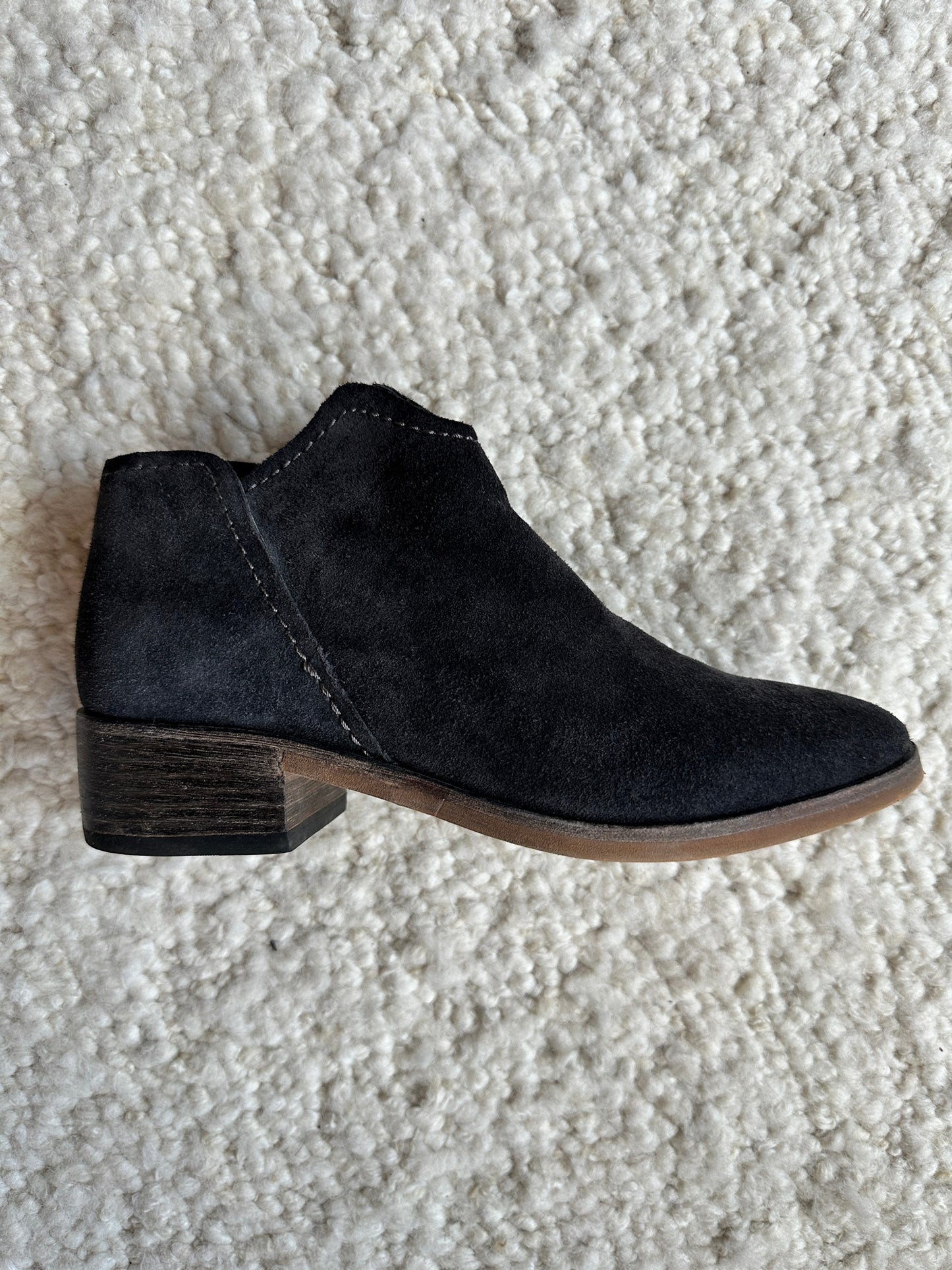 Trist Black Suede Booties Size 7