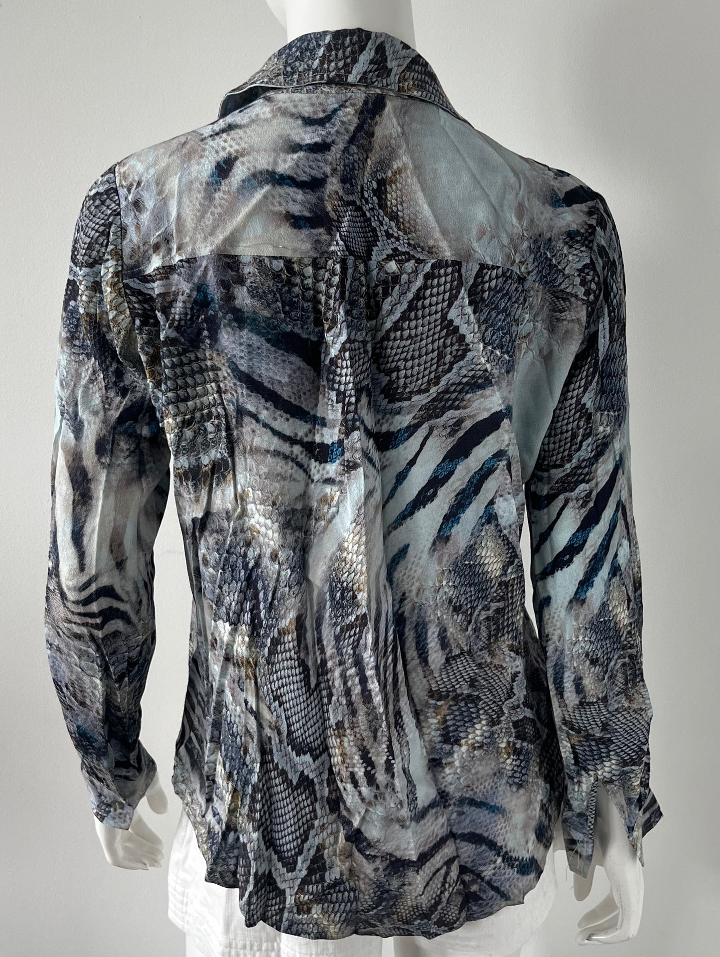 Snake Print Button Down Top Size Small