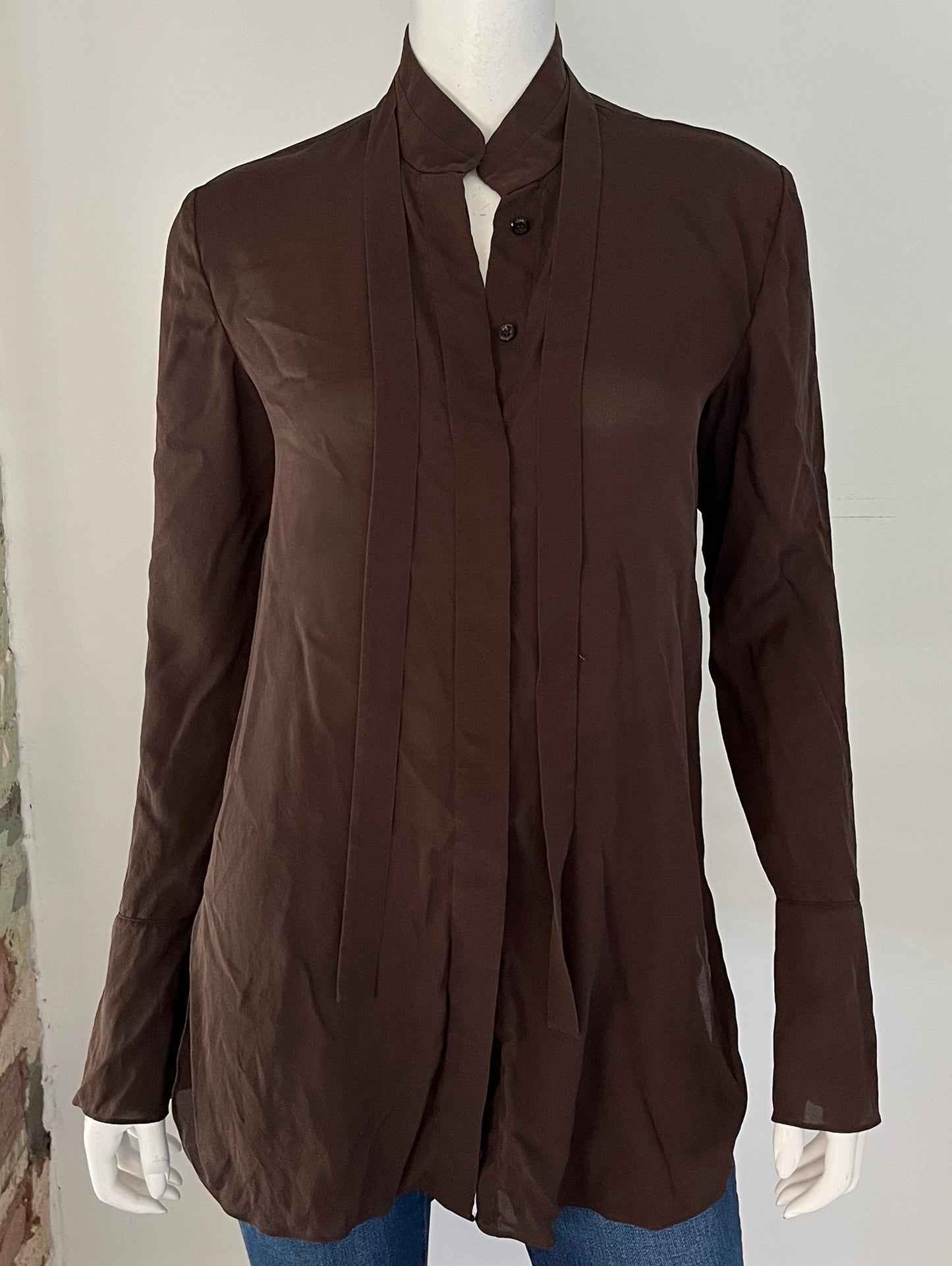 Narrow Tie Blouse Size XS