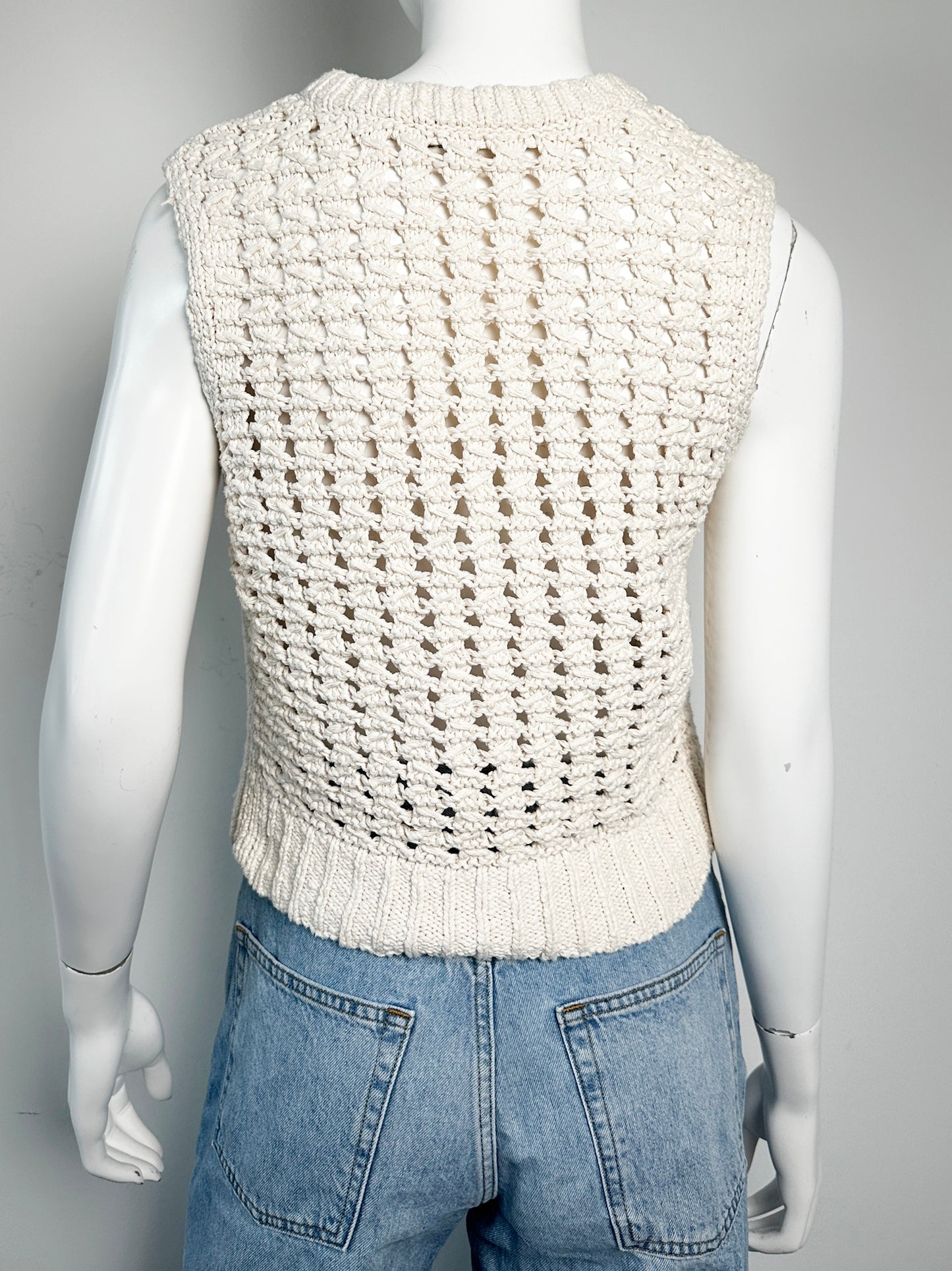 Tape Yarn Sweater Vest Size XS