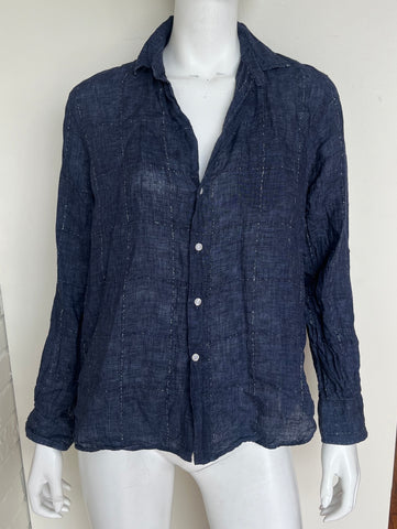Eileen Linen Button Up Shirt Size Small