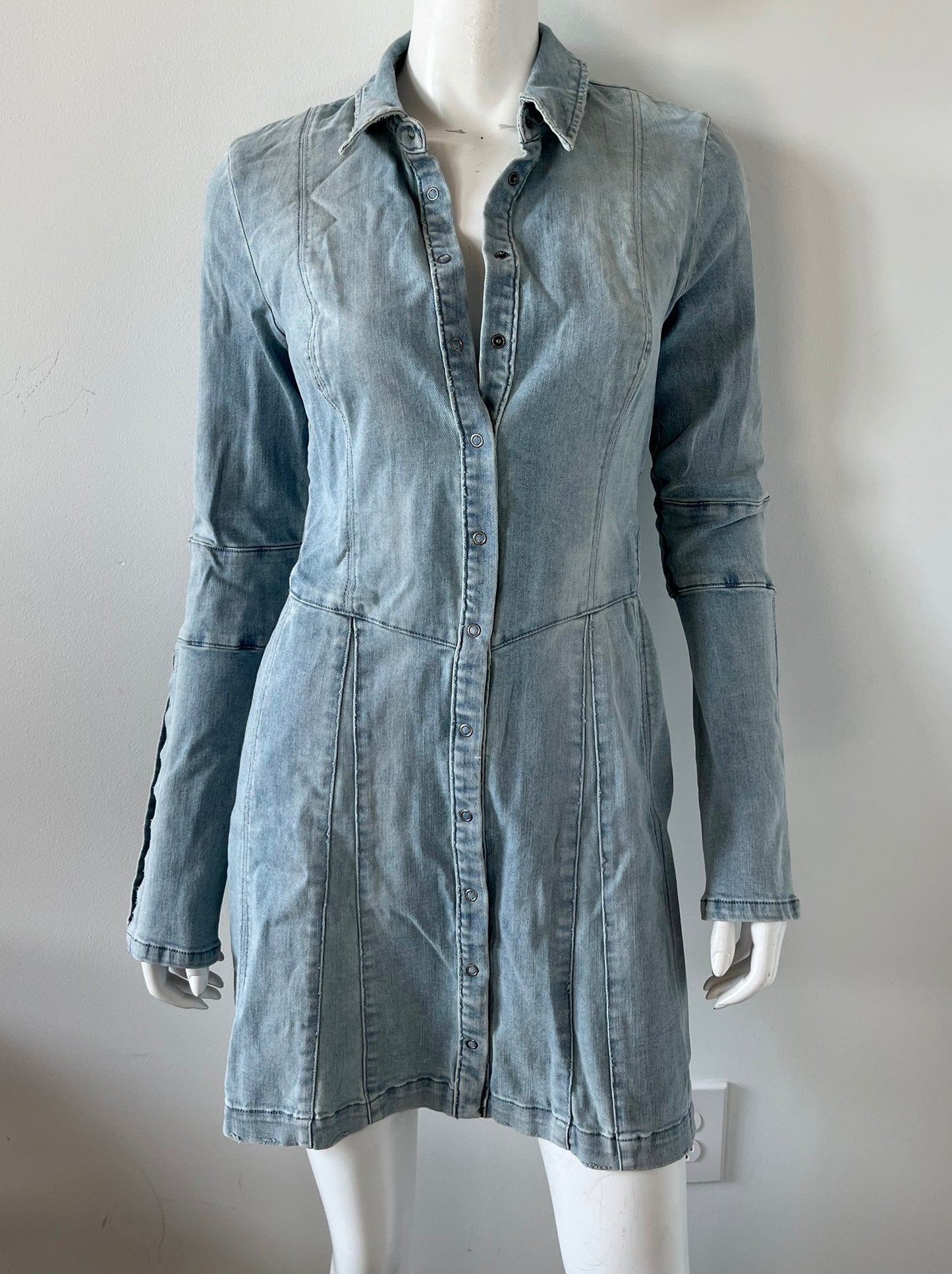Thea Denim Mini Dress Size XS