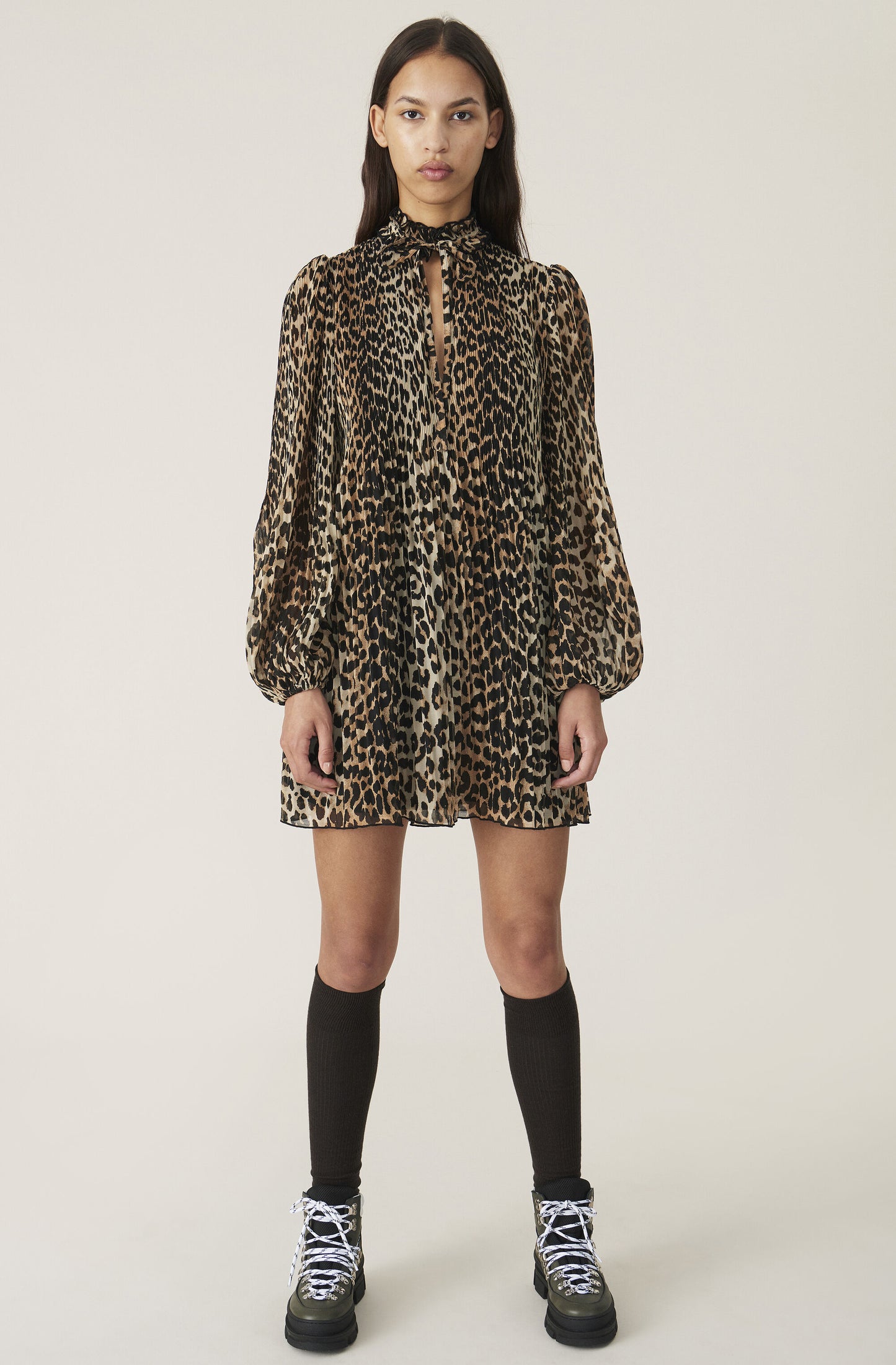 Leopard Georgette Mini Dress Size 34/0