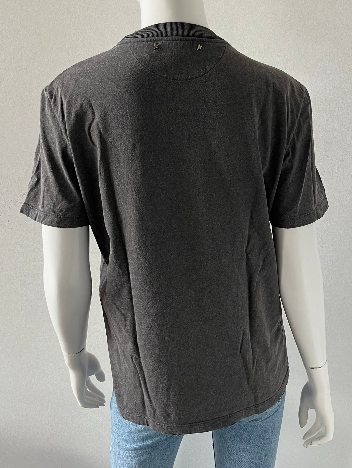 Anthracite Gray T-Shirt with Crystals Size XS