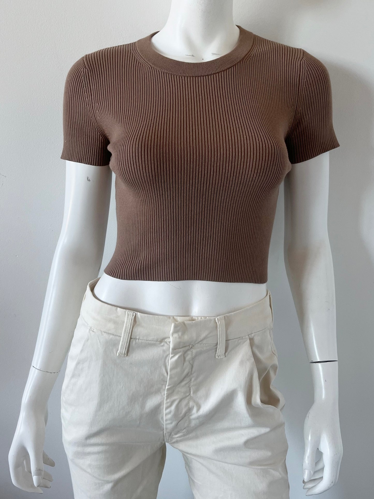 Katya Ribbed Crop Top Size XS