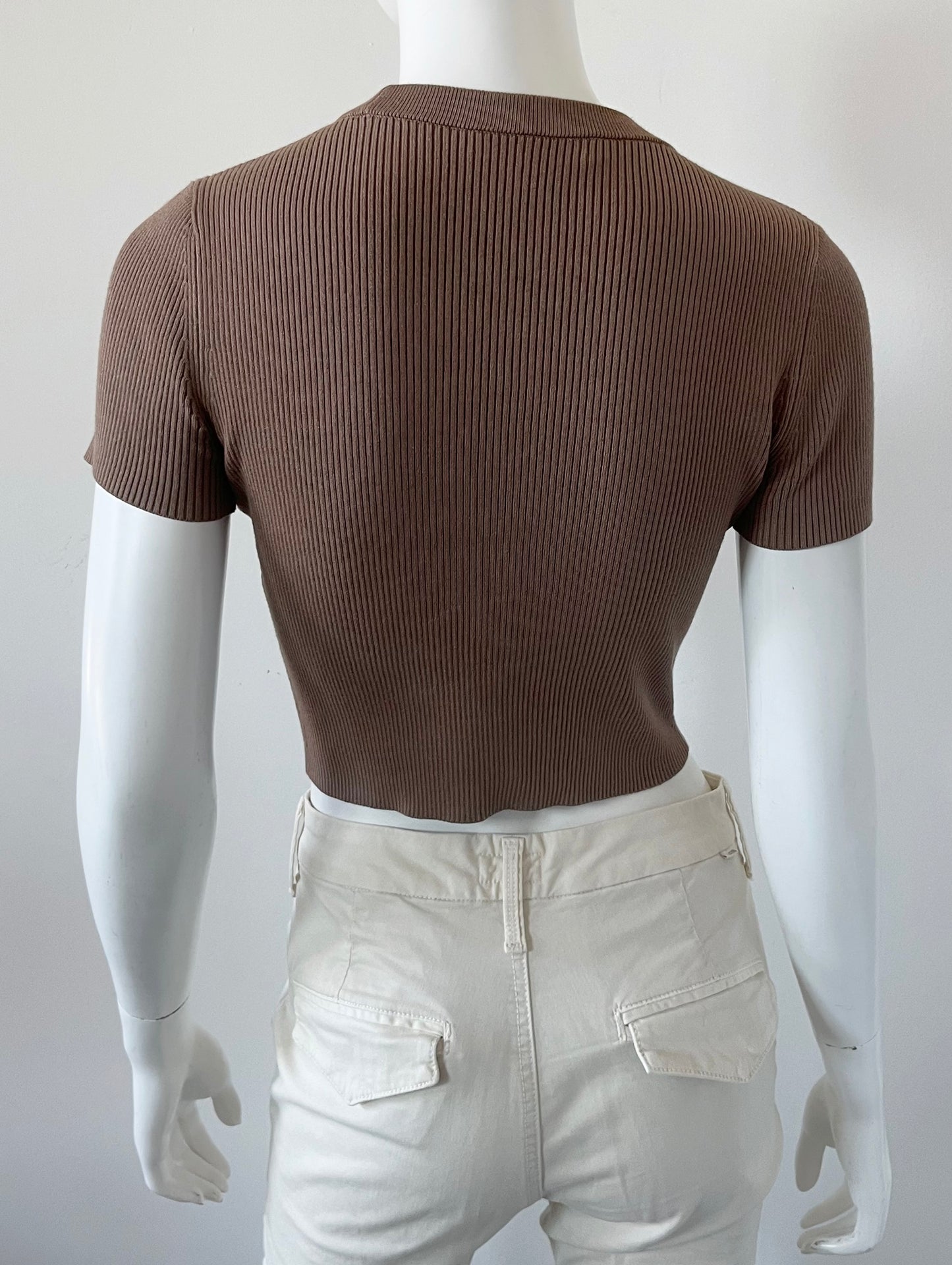 Katya Ribbed Crop Top Size XS