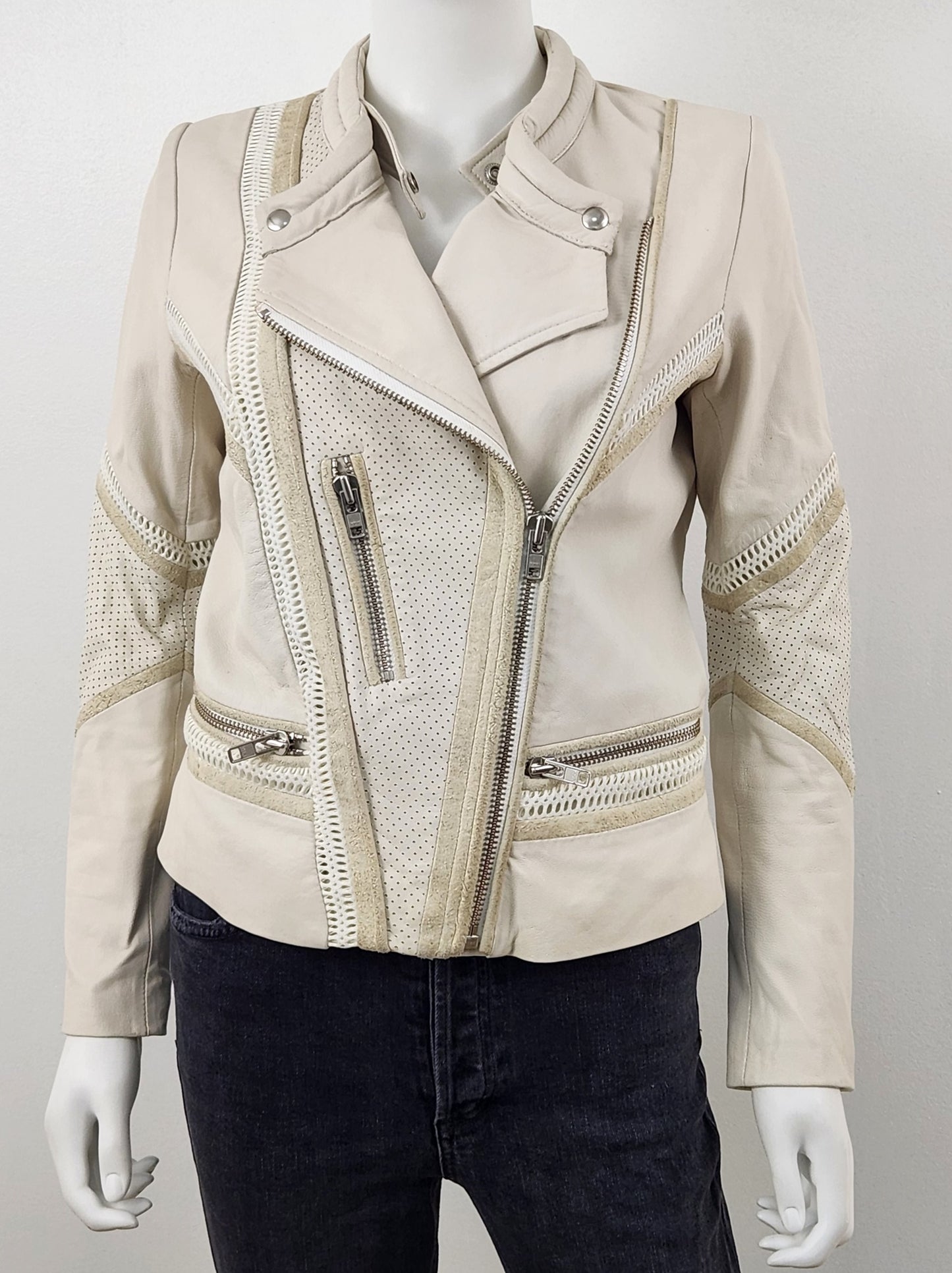 Inaya Leather Moto Jacket Size 6