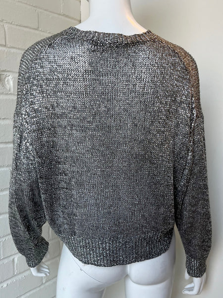 Dokis Metallic Sweater Size Small