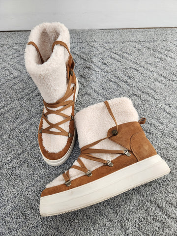 Shearling Suede Boots Size 10