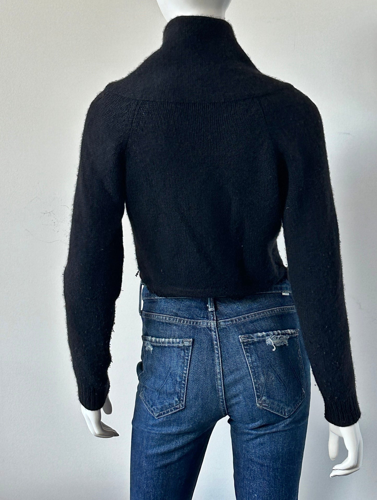 Cashmere Cropped Cardigan Size Medium